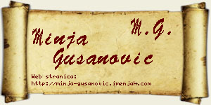Minja Gušanović vizit kartica